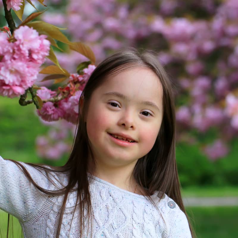 Young girl with Down's Syndrome